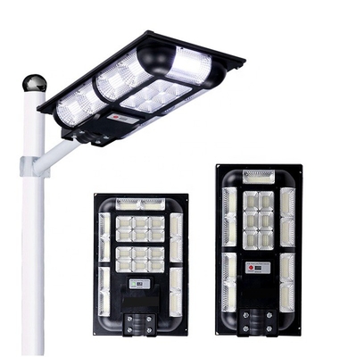 9-12m Installation Height Integrated Solar Street Light ABS Black Shell 100W 120LM/W IP65 Light