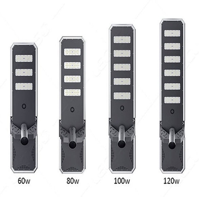 Energy Saving IP65 Integrated All In One Solar Streetlight Outdoor 60W 80W 100W
