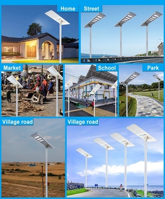 80W 150lm/W Solar Powered LED Street Light IP65 50000hrs Lifespan